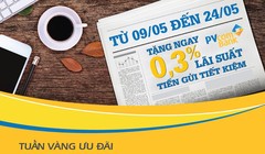 PVcomBank tặng 0,3% lãi suất tiết kiệm cho khách hàng