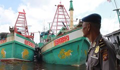 Các tàu cá của Việt Nam bị Indonesia bắt giữ. Nguồn Internet.