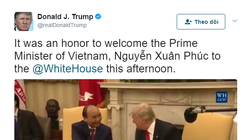 Video đón tiếp Thủ tướng Nguyễn Xuân Phúc được Tổng thống Donal Trump đăng trang trọng trên Twitter  cá nhân.
