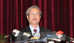 Ông Trần Quốc Vượng, Ủy viên Bộ Chính trị, Bí thư Trung ương Đảng, Chủ nhiệm Ủy ban Kiểm tra Trung ương. (Ảnh: Trí Dũng/TTXVN)