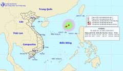 Sơ đồ đường đi áp thấp nhiệt đới - nguồn Trung tâm dự báo khí tượng thủy văn trung ương
