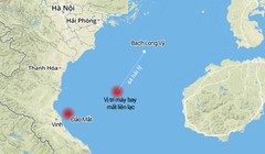 Vị trí chiếc CASA mất liên lạc gần với vị trí tìm thấy dấu hiệu nghi của phi công Trần Quang Khải.