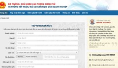 Giao diện website kết nối Chính phủ với Doanh nghiệp