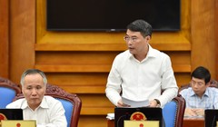 Thống đốc NHNN Lê Minh Hưng phát biểu tại phiên họp. - Ảnh: VGP/Nhật Bắc