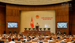 Luật Hỗ trợ doanh nghiệp nhỏ và vừa chính thức được Quốc hội thông qua với đa số đại biểu tán thành. - Ảnh: Cổng TTĐT Quốc hội