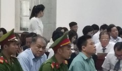 Bị cáo Hà Văn Thắm, Phạm Công Danh tại tòa - Ảnh: XT