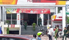 Công an phong tỏa hiện trường sau khi xảy ra vụ cướp - Ảnh: FB Người Đồng Nai