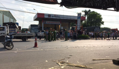 Hiện trường vụ TNGT ở Hưng Yên. Ảnh VOV