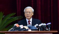 Tổng Bí thư Nguyễn Phú Trọng phát biểu khai mạc Hội nghị Trung ương 6. Ảnh: VGP/Nhật Bắc