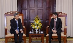 Thống đốc NHNN tiếp Chủ tịch Ủy ban Quản lý Giám sát Ngân hàng Trung Quốc - Ảnh: NHNN