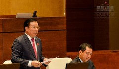 Bộ trưởng Bộ Tài chính Đinh Tiến Dũng - Ảnh: QH