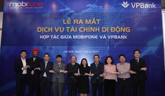 Lễ ra mắt dịch vụ tài chính di động hợp tác giữa Mobifone và VPBank