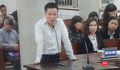 Ông Hà Văn Thắm tại phiên toàn xét xử vụ PVN đầu tư vào OceanBank gây thiệt hại 800 tỷ đồng