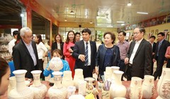 Madame Chủ tịch Tập đoàn BRG, kiêm Chủ tịch HĐQT Hapro Nguyễn Thị Nga  định hướng đầu tư phát triển để đưa Gốm Chu Đậu trở thành một biểu tượng Quốc gia