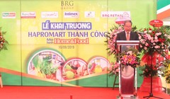 Ông Vũ Thanh Sơn - Tổng giám đốc Hapro phát biểu tại Lễ khai trương