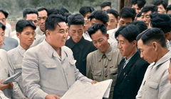 Ông Kim Nhật Thành chỉ đạo tại Khu liên hợp gang thép Hwanghae - tháng 9/1959