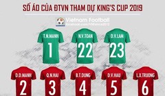 Số áo chính thức của ĐT Việt Nam dự giải King's Cup 2019. (Ảnh: Vietnamfootball)