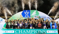 Lễ đăng quang của đội vô địch Cúp quốc gia 2019. (Ảnh VPF)