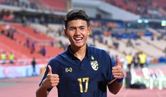 Suphanat Mueanta đã đi vào lịch sử VCK U23 châu Á với tư cách là cầu thủ trẻ nhất ghi bàn. Ảnh FAT.