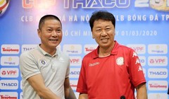 Quang cảnh buổi họp báo trước trận siêu cúp. Ảnh VPF