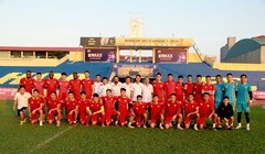 Đoàn quân của bầu Đệ đã hoàn tất quá trình chuẩn bị mùa bóng mới . Ảnh THFC.