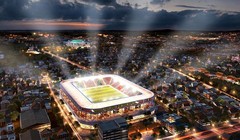 Tổ hợp sân Hàng Đẫy 250 triệu USD trong tương lai. Ảnh HNFC