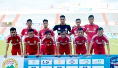 Hồng Lĩnh Hà Tĩnh sẽ diễn lại màn tái đấu với Fico Tây Ninh tại hạng Nhất năm ngoái. Ảnh HLHT