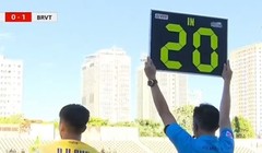 Văn Đức không cứu được cho SLNA 1 trận thua. Ảnh màn hình.