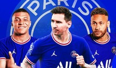 2 cánh sẽ là Messi, Neymar còn trung phong Mbappe sẽ đá cao nhất trong sơ đồ chiến thuật 4-3-3. Ảnh AP.