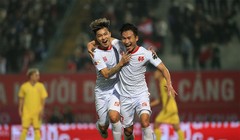 Hải Phòng đang đứng đầu BXH V.League 2022. Ảnh VPF.