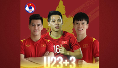 Đỗ Hùng Dũng, Nguyễn Hoàng Đức và Nguyễn Tiến Linh được bổ sung cho U23 Việt Nam tham dự SEA Games 31. Ảnh VFF