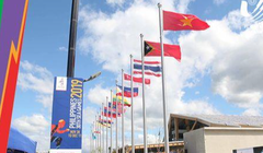 Ngày 11/5 tại Khu vực sân trước khán đài B, Khu Liên hợp thể thao Mỹ Đình (Hà Nội) sẽ diễn ra Lễ thượng cờ. Ảnh AT