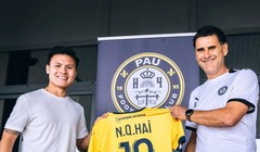 Quang Hải chính thức gia nhập CLB Pau FC (Ligue 2 - Pháp). Ảnh FBCN.