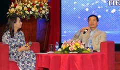 Bộ trưởng Nguyễn Mạnh Hùng phát biểu tại buổi đối thoại.