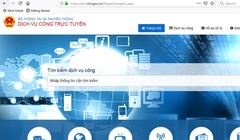 Cổng dịch vụ công trực tuyến của Bộ TT&TT