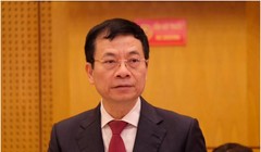 Bộ trưởng Nguyễn Mạnh Hùng phát biểu tại Hội nghị. Ảnh Mic