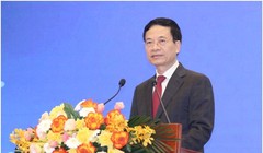 Bộ trưởng Nguyễn Mạnh Hùng phát biểu tại Hội nghị. Ảnh Mic