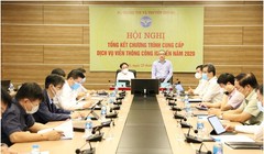 Thứ trưởng Phan Tâm phát biểu tại Hội nghị. Ảnh Mic