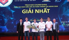 Lễ trao giải cuộc thi sinh viên với ATTT-A sean năm 2020. Ảnh Mic