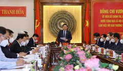  Chủ tịch Quốc hội Vương Đình Huệ làm việc với Ban Thường vụ Tỉnh ủy Thanh Hóa