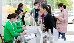 Hoạt động đón tiếp bệnh nhân tại Bệnh viện đa khoa Quốc tế Thu Cúc. Ảnh: TCI.