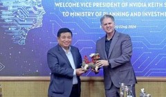 Ông Keith Strier - Phó Chủ tịch Tập đoàn NVIDIA trong buổi làm việc với Bộ trưởng Nguyễn Chí Dũng (Ảnh:Bộ Kế hoạch và Đầu tư)