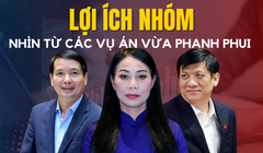 Bà Hoàng Thị Thúy Lan, ông Nguyễn Thanh Long và ông Phạm Thái Hà bị bắt do lần lượt liên quan các vụ án xảy ra tại Phúc Sơn, Việt Á và Thuận An. Đồ họa: Tùng Lâm.