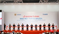 Nhà máy Thaco Mazda hiện mới hoàn thành giai đoạn 1 với năng lực sản xuất 50.000/năm và sẽ đạt được mục tiêu 100.000 xe/năm vào năm 2019