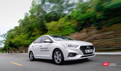 Mặc dù vấp phải đối thủ rất mạnh là Toyota Vios nhưng Hyundai Accent vẫn đạt được doanh số bán hàng khả quan trong tháng 10/2018  (Ảnh: Ngô Minh)