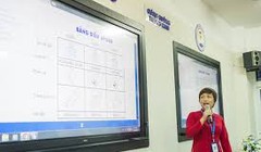 Sử dụng bài giảng điện tử để giảng dạy đã là rất quen thuộc với đội ngũ giảng viên trẻ. Ảnh: Zing