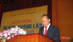 GS TS Nguyễn Văn Hiệp - Viện trưởng Viện Ngôn ngữ học tại lễ kỷ niệm
