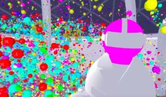 Hình ảnh một nhà khoa học khám phá khối u 3D trong phòng thí nghiệm thực tế ảo.