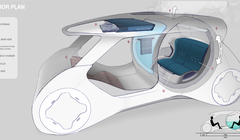 Bản phác thảo “xe hơi” có chứa bồn tắm của Hanbeom Lee. Ảnh: Carcoops