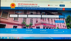 Giao diện mới của Mạng Đấu thầu Quốc gia